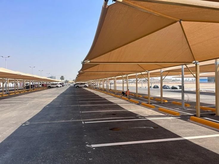 مظلات سيارات PVC مقاومة للحرارة والعوامل الجوية بالرياض.